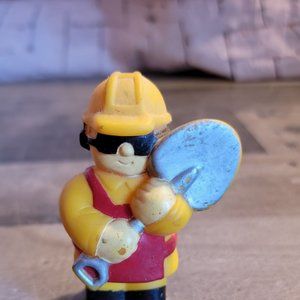 Construction worker man shovel sunglasses people toy figure